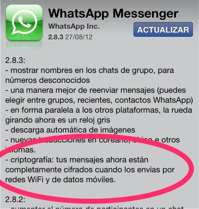 WhatsApp como ejemplo de aplicación poco segura