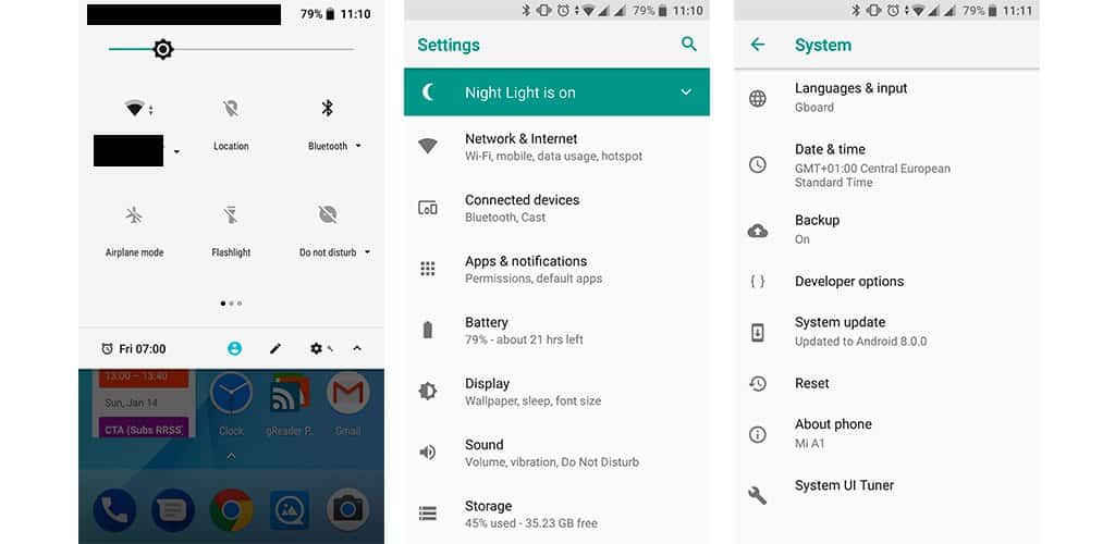 Android Oreo barra notificaciones-ajustes