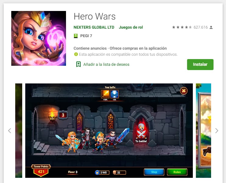 hero wars real game
