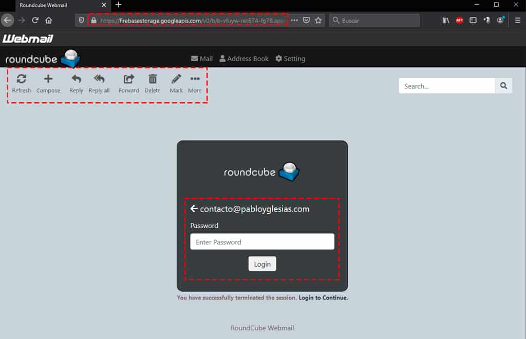 URL fake phishing
