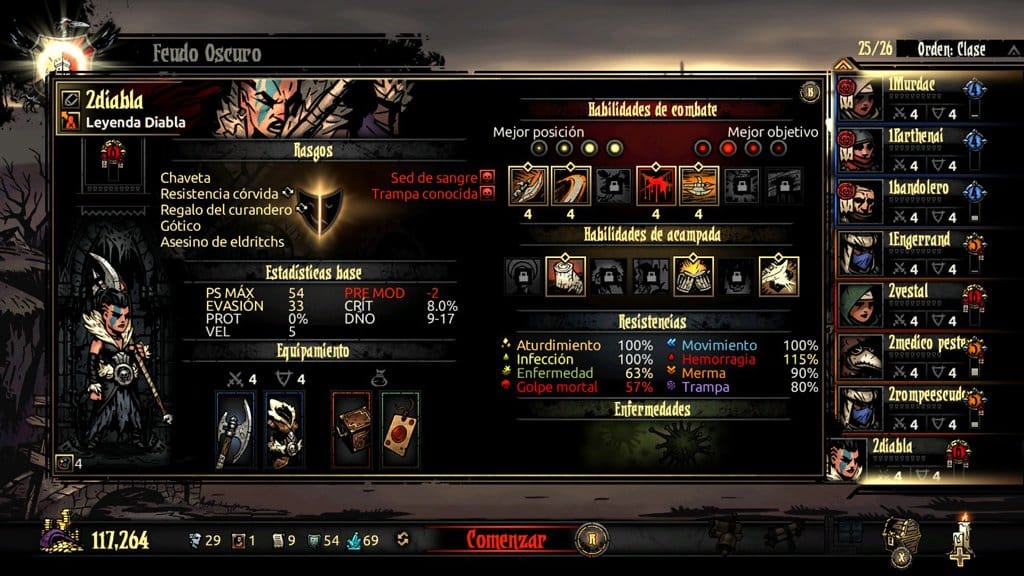 personajes darkest dungeon