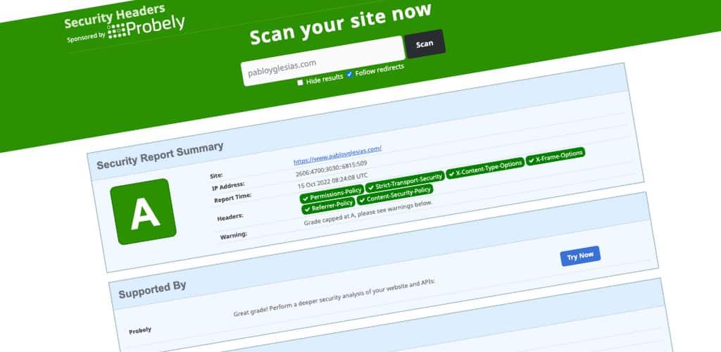 HSTS web wordpress