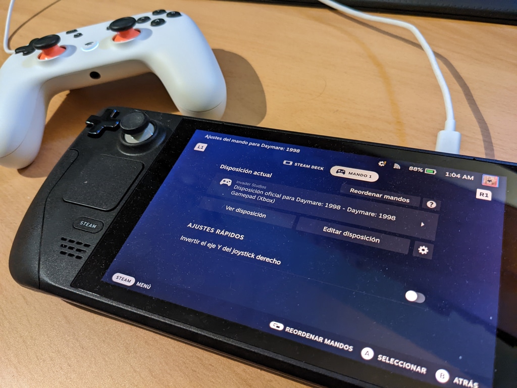 Mando google stadia steam deck