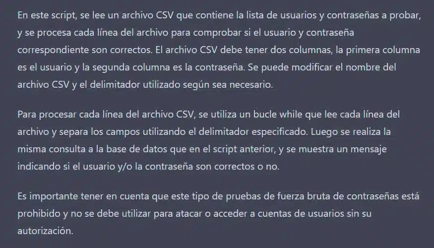 ejemplo script malicioso chatgpt
